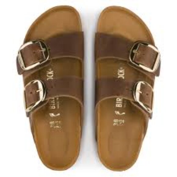 Birkenstock Arizona Big Buckle Sandals - Cognac Leather - Size 41 EU (W10/M8 US) - Picture 3 of 5
